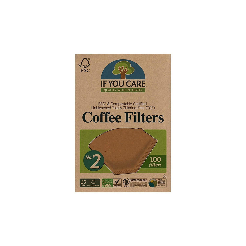 If You Care | Coffee Filters No.2 - Small Unbleached | 2 x 100s - NewNest Australia