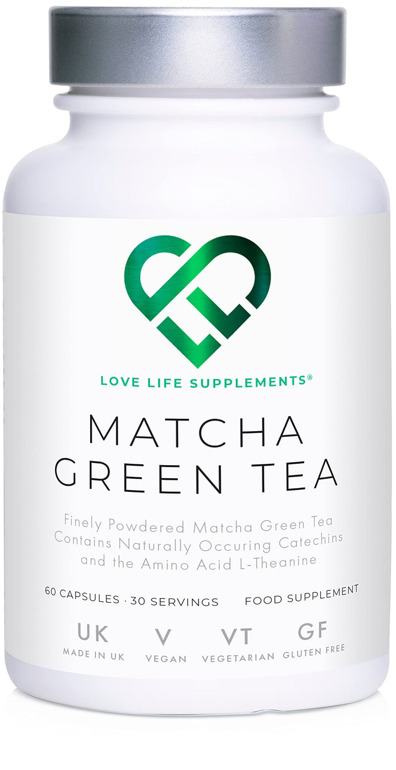 High Strength Japanese Matcha Green Tea Extract by LLS | 1000mg per Serving - 60 Capsules | Powerful Anti-Oxidant Which Protects The Cells From Oxidative Stress | No Bulking Agents - Only Pure Matcha | 60 Capsules | Made in UK Under GMP License - "Live... - NewNest Australia