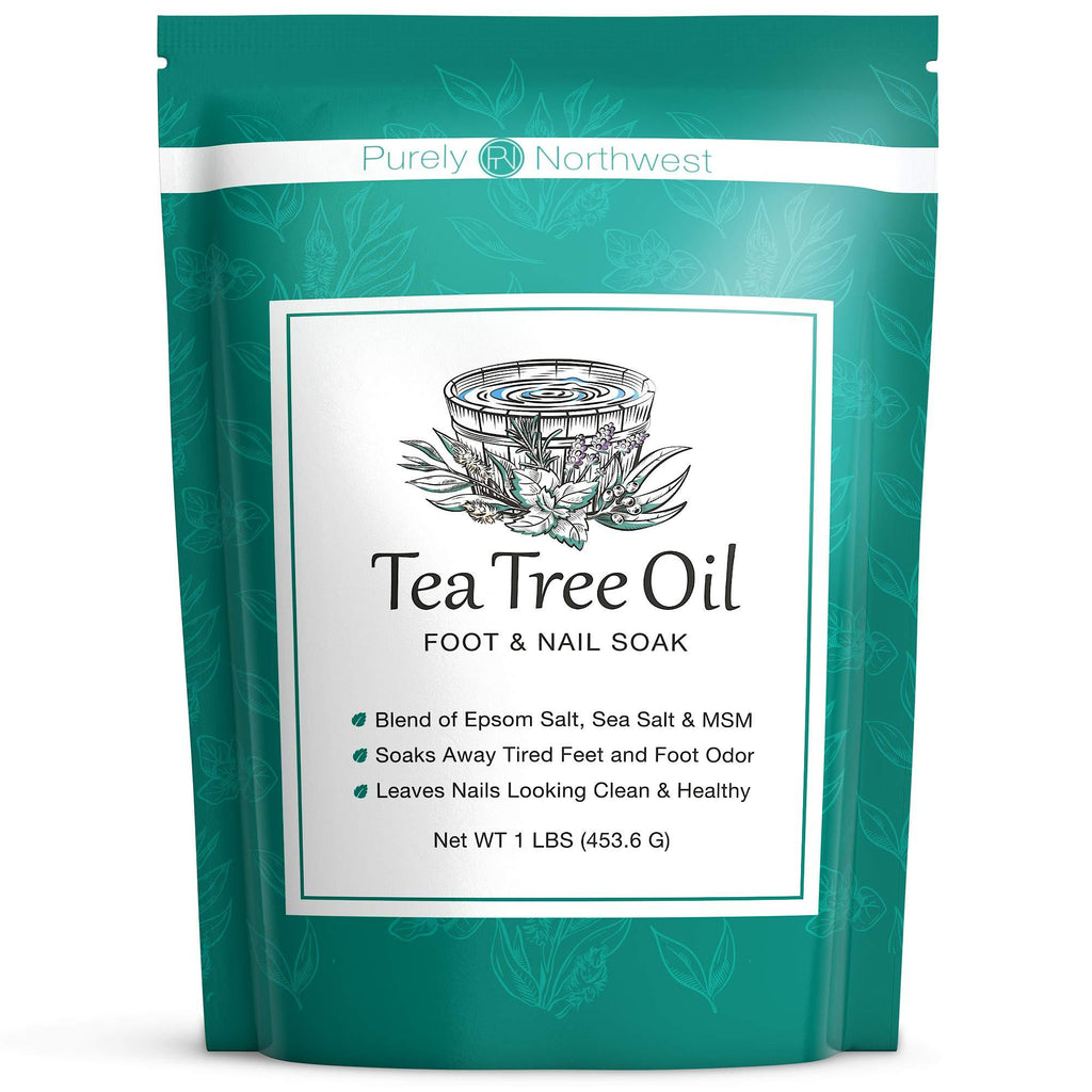 Tea Tree Oil Foot Soak With Epsom Salt, Helps Treat Nail Fungus , Athletes Foot & Stubborn Foot Odor 16oz - NewNest Australia