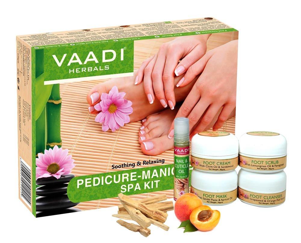 Vaadi Herbals Pedicure Manicure Spa Kit Soothing & Refreshing Hands Feet Toes & Nails 135 ml - NewNest Australia