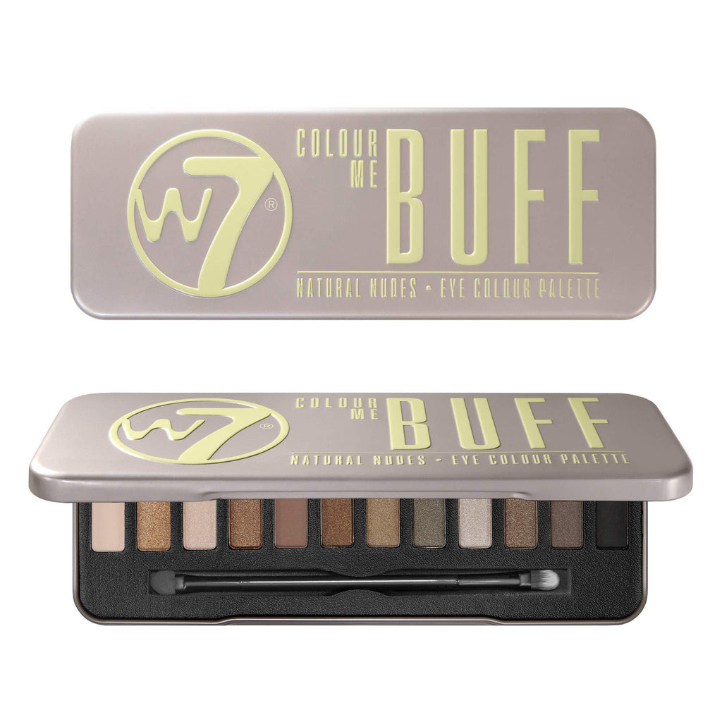 W7 | Colour Me Buff Eyeshadow Makeup Palette | Tones: Creamy Mattes & Shimmer Metallics | Colours: Neutral Nudes, Browns, Coppers and Smokes | Cruelty Free Eye Makeup For Women W7 - 'Colour Me Buff' Natural Nudes - NewNest Australia