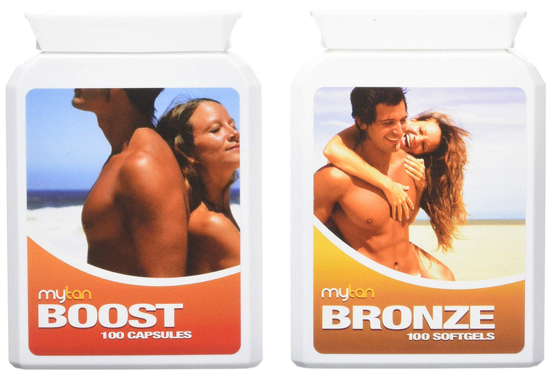 MyTan Ultimate Tanning Pack (Both Bronze & Boost) | 200 Sun Tan Tablets | Safe, Natural Tanning Supplement | Worldclass Tanning Pills - NewNest Australia