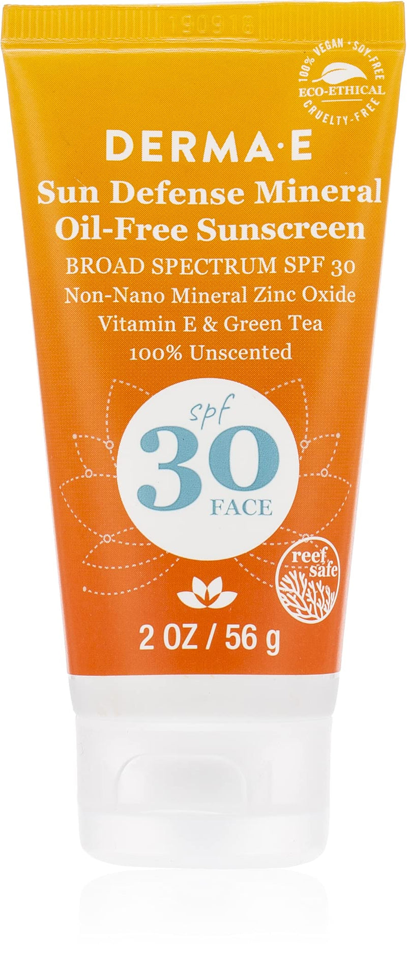 derma e Antioxidant Natural Sunscreen SPF 30 Oil-Free Face Lotion with Vitamin C and Green Tea, 2 Ounce - NewNest Australia