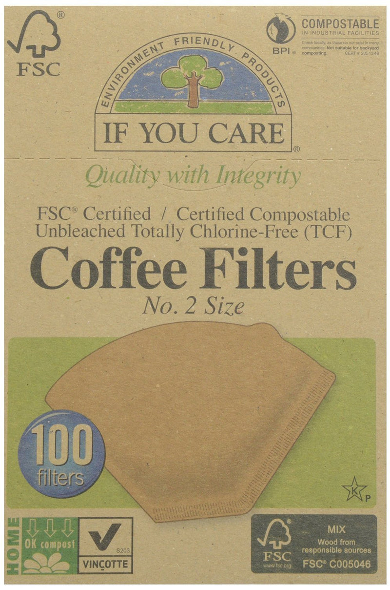 Coffee Filters No.2 Unbleached (100small) 10 Pack Bulk Savings - NewNest Australia