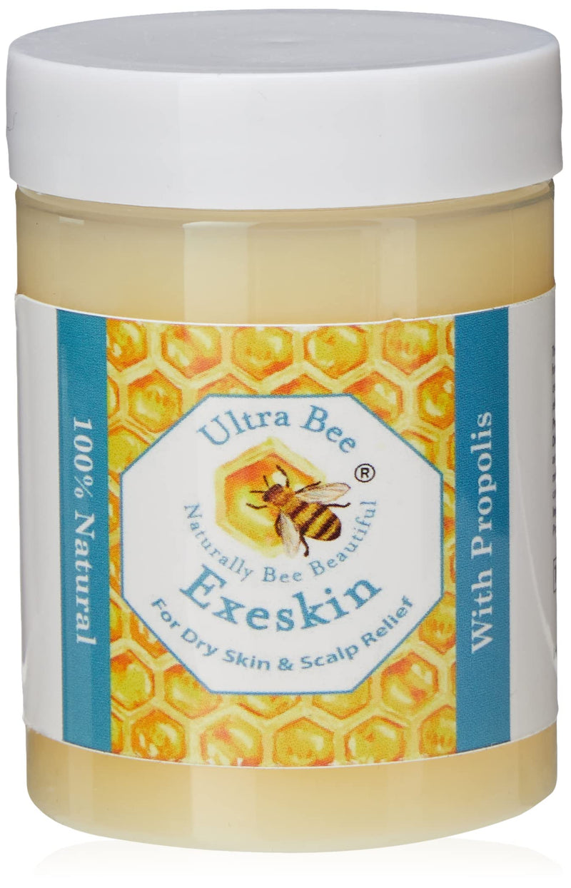 Ultra Bee Naturally Bee Beautiful 100% Natural Exeskin Dry Itchy Skin Balm Suitable for People Prone to Eczema, Psoriasis,Dermatitis.Formulated with Beehive and Plant Products 100 ml, Clear - NewNest Australia