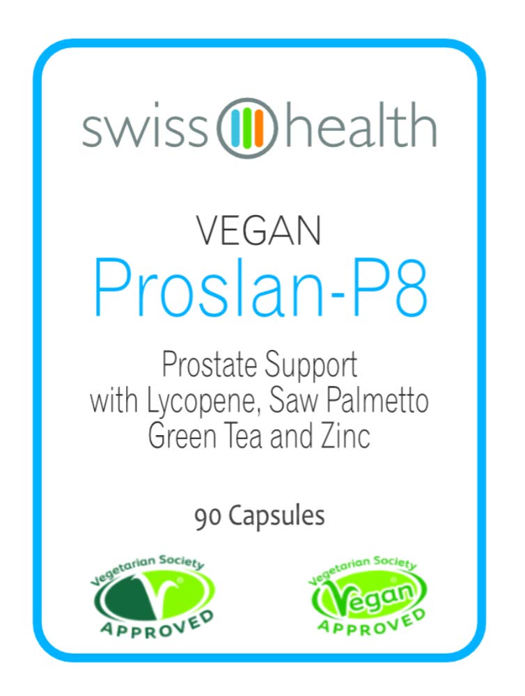 PROSLAN P8 Complete Vegan Prostate Health Support with Saw Palmetto, Lycopene, Beta Sitosterol, Milky Green Oat Seed, Green Tea, Zinc & Ginseng - 90 Capsules, Non GMO & Gluten Free - NewNest Australia