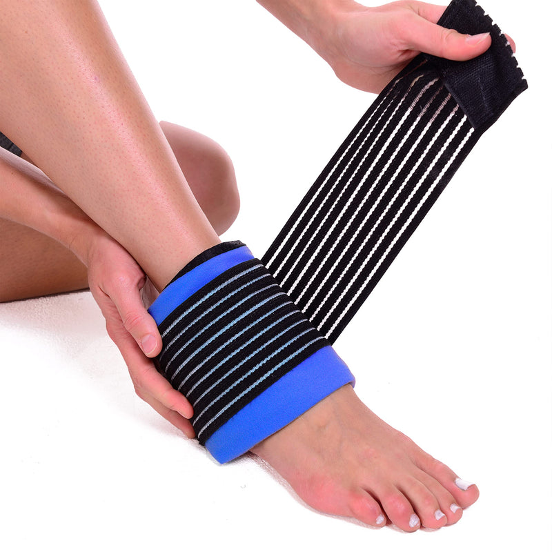 Ankle Ice Pack Wrap for Sports Injuries, Hot/Cold Gel Pack for Plantar Fasciitis, Achilles Tendonitis, Joint Pain Relief - Microwavable Heat/Cold Compress Support for Sore Feet by Gelpacks Direct - NewNest Australia