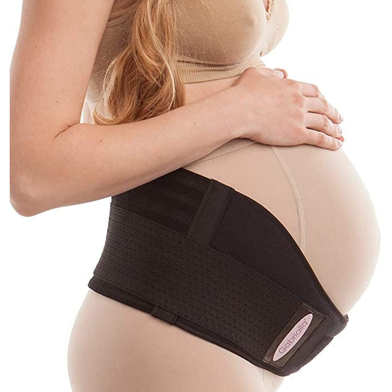 GABRIALLA Breathable Cotton Lined Maternity Support Belt, Helps Prevent Stretchmarks & Relieve Lower Back Pain, Best Pregnancy Belly Support Band, Made in USA, MS-96i Black Small - NewNest Australia