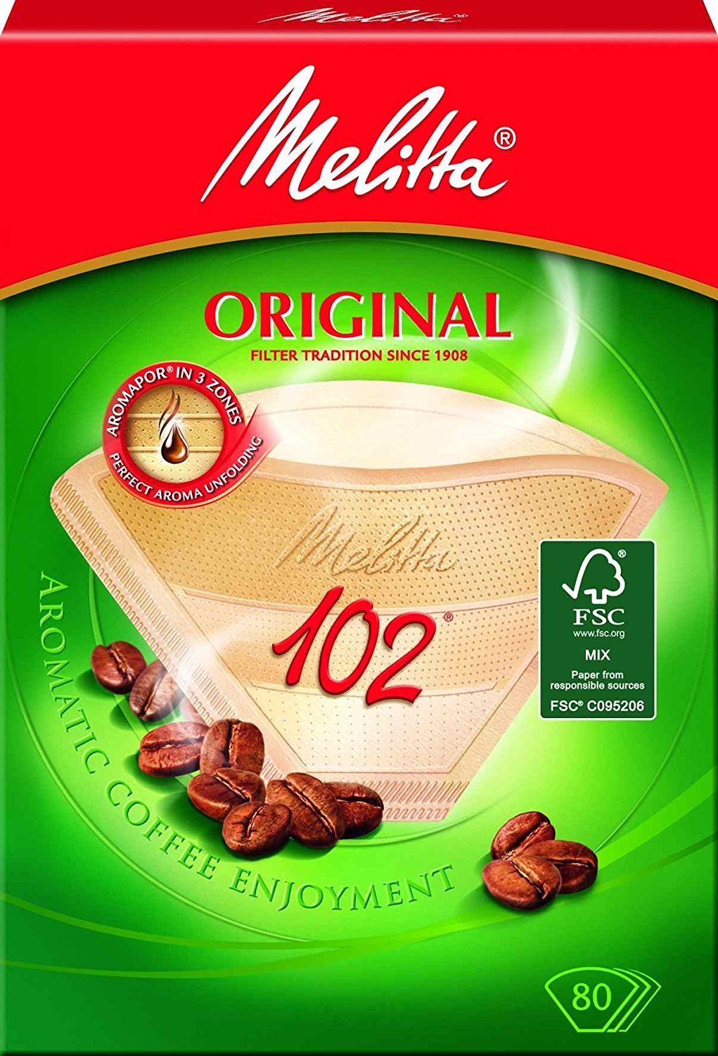 Genuine Original Melitta 102 Coffee Machine Brown Paper Filters (2 Packs of 80) Pack Quantity: 2 Packs of 80 Filters - NewNest Australia