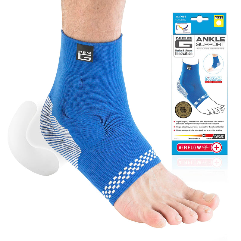 Neo G Ankle Support for Sprained Ankle, Achilles Tendonitis Support, Injured or Weak Ankles, Arthritis - Ankle Brace Foot Support for Ligament Damage. Multi Zone Compression - Airflow Plus - S SMALL: 17 - 20 CM - NewNest Australia