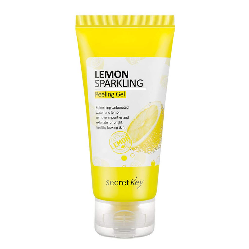SECRET KEY Lemon Sparkling Peeling Gel 4.05 fl.0z.(120ml) - Lemon Water and Sparkling Water Skin Purifying Exfoliater, Removes Dead Cells, Sebum Clear Pore Care, Soothing & Refreshing - NewNest Australia