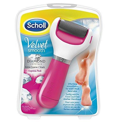 Scholl Velvet Smooth Pedi Electric Foot File Hard Skin Remover, Pink - NewNest Australia