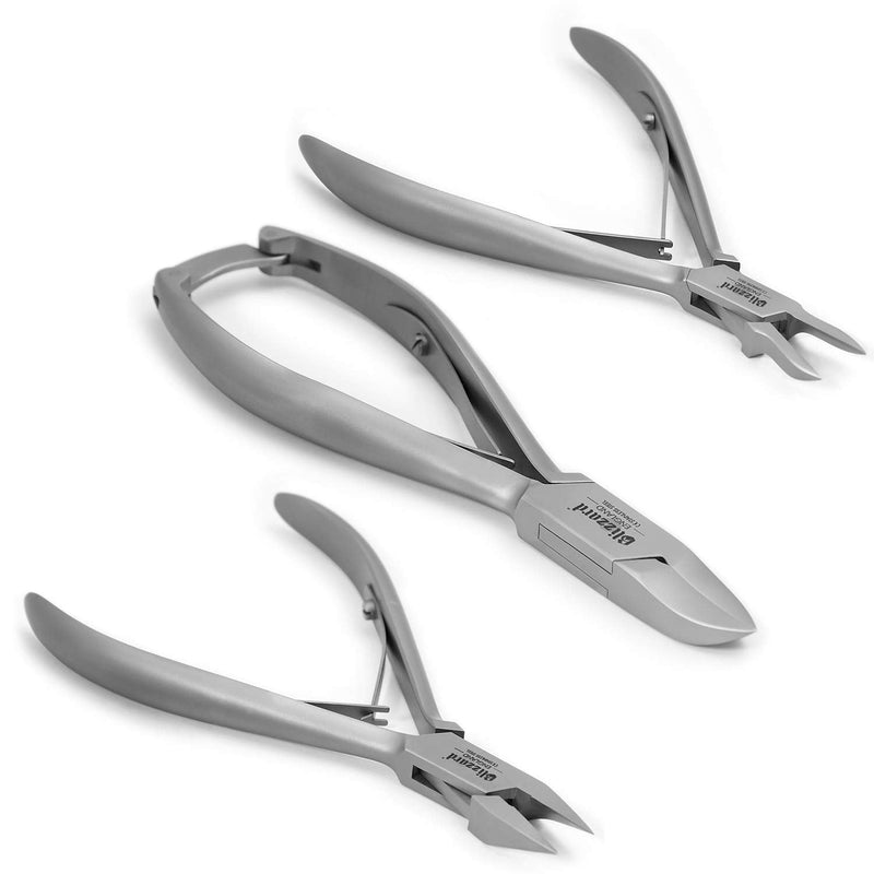 Nail Clippers by Blizzard, 3-Piece German Forged Podiatry Tool Kit, Concave, Arrow and Flame Nippers for Thick and Ingrown Toe Nails - Hospital Grade… 3 Count (Pack of 1) - NewNest Australia