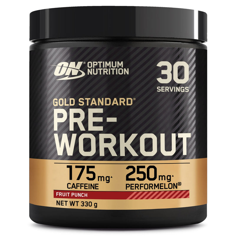 Optimum Nutrition Gold Standard Pre Workout Powder, Energy Drink with Creatine Monohydrate, Beta Alanine, Caffeine and Vitamin B Complex, Fruit Punch, 30 Servings, 330g, Packaging May Vary - NewNest Australia