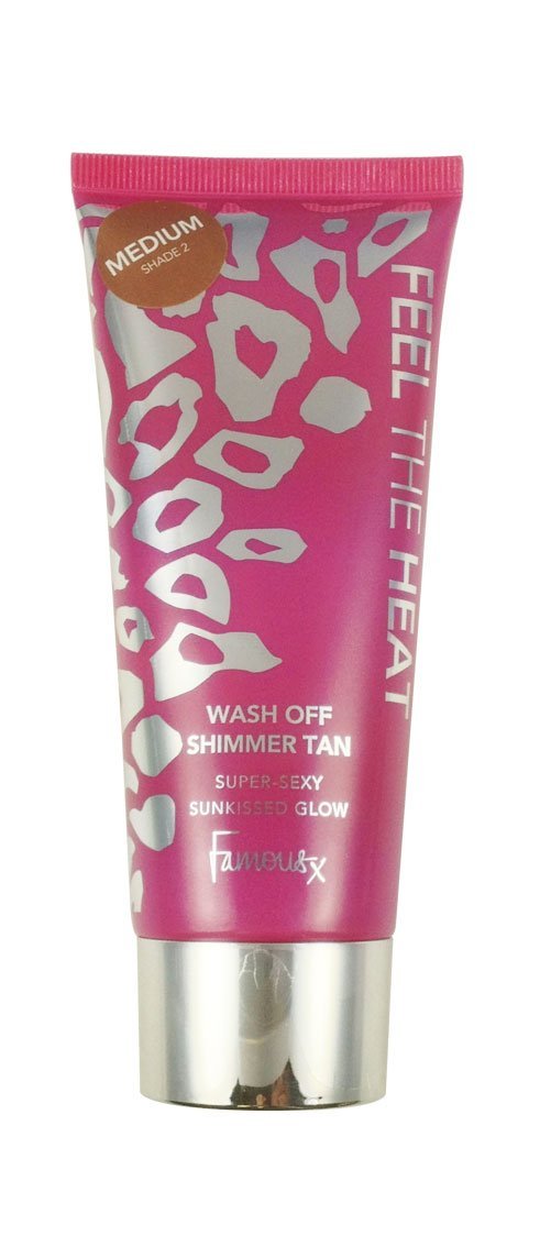 Famous By Sue Moxley Feel The Heat Wash Off Shimmer Tan 75ml-Medium - NewNest Australia