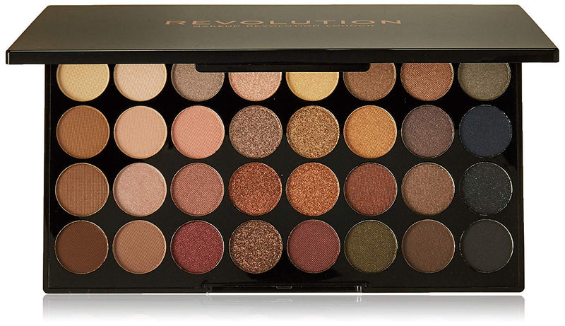 Makeup Revolution Shimmers and Matte Nudes Ultra 32 Eyeshadows Flawless Palette - NewNest Australia