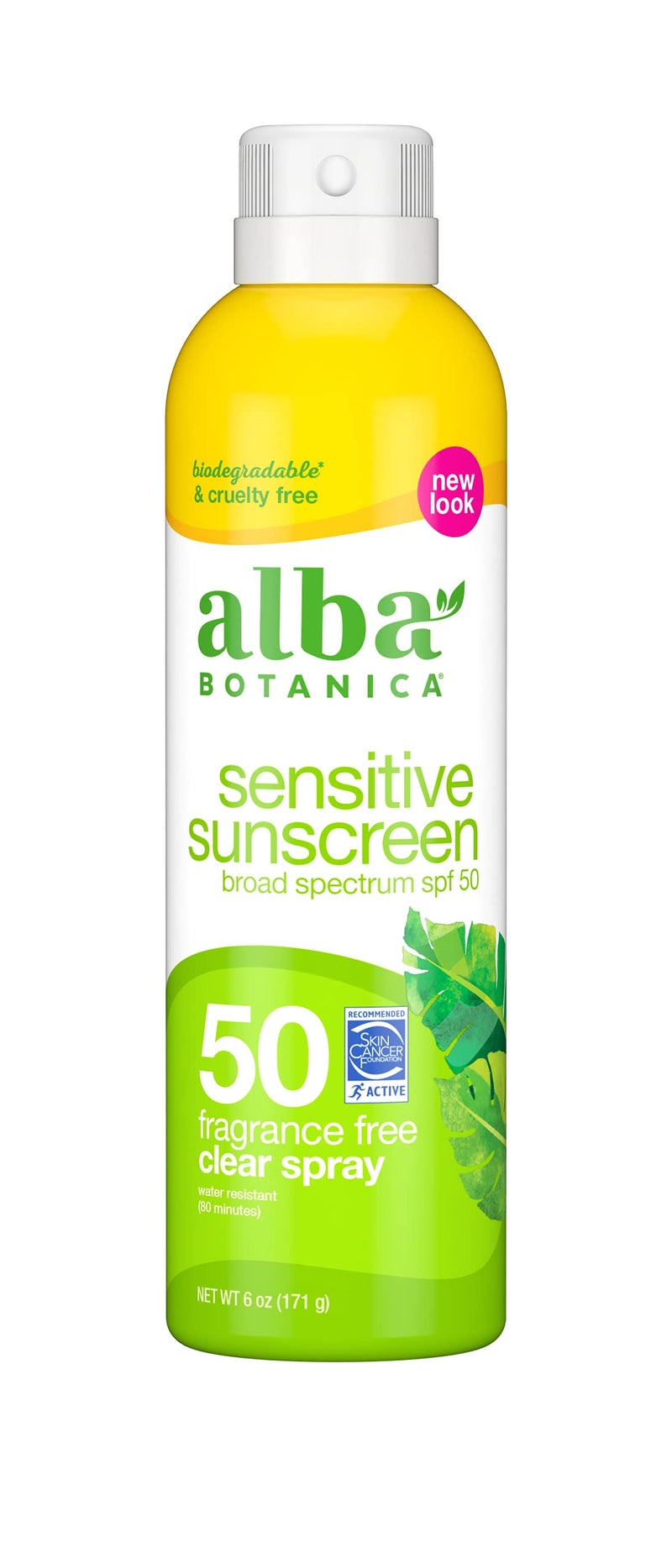 Alba Botanica Very Emolient Continuous Clear Spray Sunscreen SPF 50 - Fragrance Free, 6 ounce (Packaging may vary) - NewNest Australia