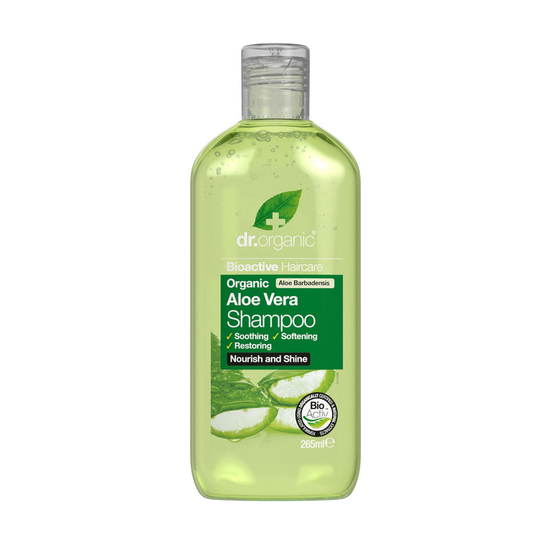 Dr Organic, Organic Aloe Vera Shampoo, Natural , Vegan , Cruelty Free , Paraben & SLS Free , Eco Friendly Recyclable Packaging, For Women & Men, Palm Oil Free, 265ml (Pack of 1) - NewNest Australia