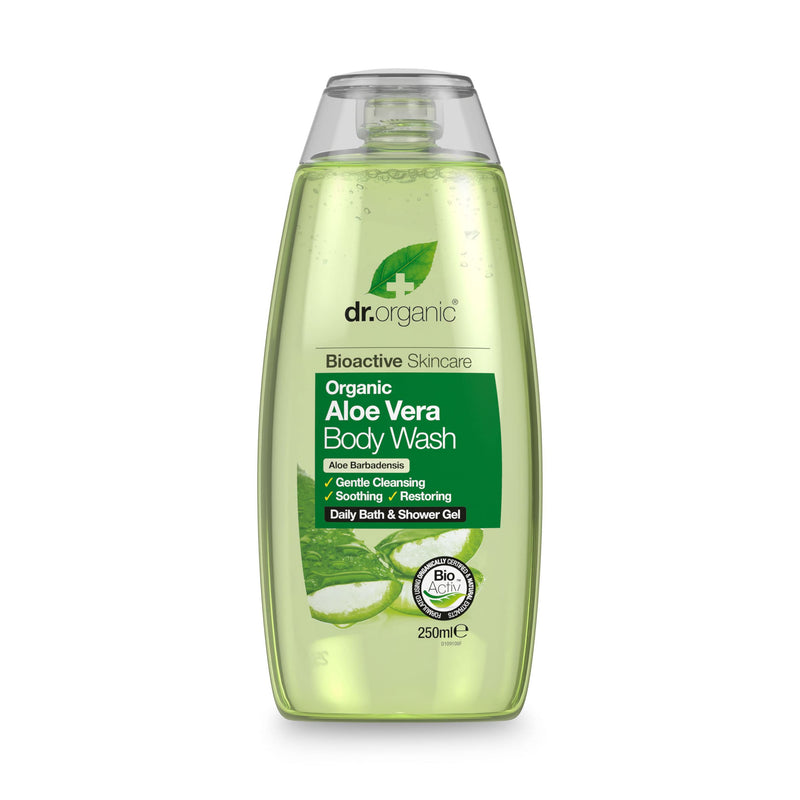 Organic Aloe Vera Body Wash, Natural, Vegan, Cruelty Free, Eco Friendly Recyclable Packaging, Paraben Free & SLS Free, For Women & Men, Shower, Palm Oil Free, Dr Organic - NewNest Australia