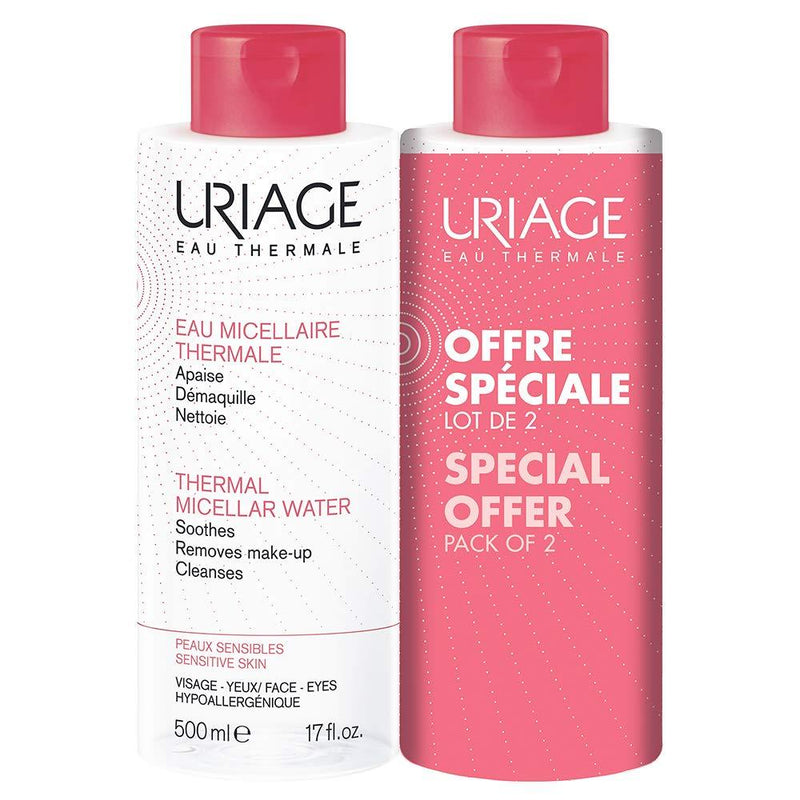 Uriage Thermal Micellar Water for Sensitive Skin, 500 ml, Pack of 2 - NewNest Australia