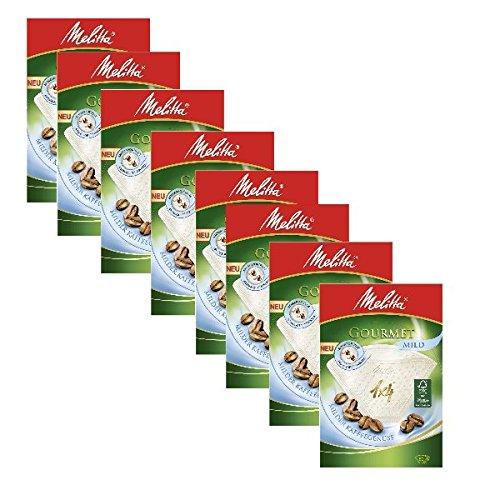 8 Boxes of Melitta Size 1x4 Gourmet Mild Coffee Filters, Pack of 80 - NewNest Australia