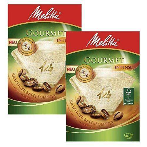 2 BOXES of Melitta Size 1x4 Gourmet Intense Coffee Filters, Pack of 80 - NewNest Australia