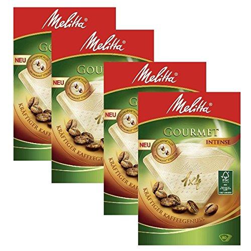 4 BOXES of Melitta Size 1x4 Gourmet Intense Coffee Filters, Pack of 80 - NewNest Australia