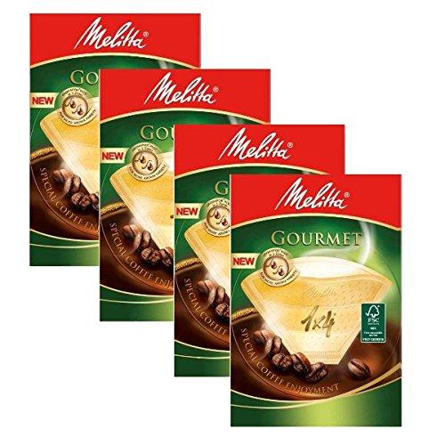 4 Boxes of Melitta Size 1x4 Gourmet Coffee Filters, Pack of 80 - NewNest Australia