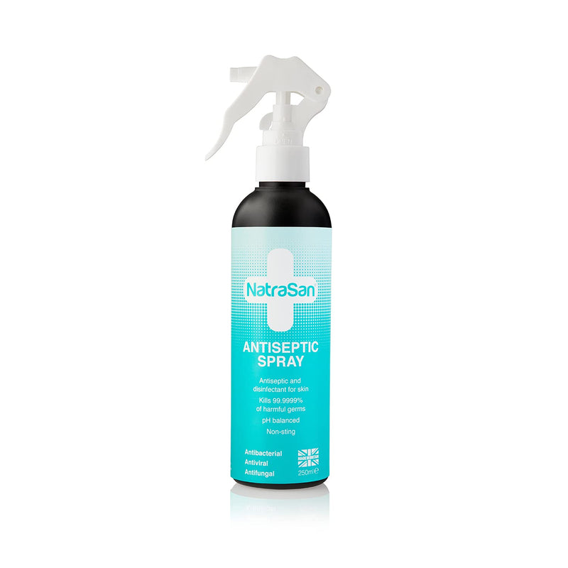 NatraSan Antiseptic Spray (250 ml) – Hypochlorous Medical-Grade Skin and Surface Sanitiser, Disinfectant – Alcohol-Free, for Hands, Skin, Tattoo & Piercings, Surfaces, Baby Items & More 250ml - NewNest Australia