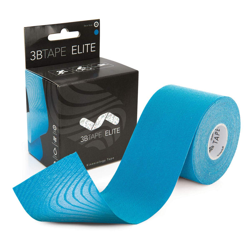 3BTAPE ELITE - 5m x 5cm of Kinesiology Tape - Elastic Muscle and Joints Support Tape for Exercise, Sports and Injury Recovery, Muscle Pain Tape - Water Resistant Sport Tape - Blue - NewNest Australia