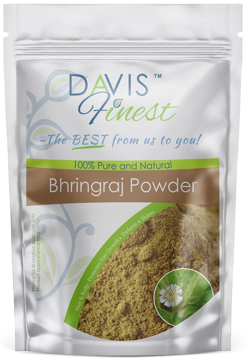 Davis Finest Bhringraj Powder Promotes Healthy Scalp, Hair Growth, Shining Beautiful Hair – Pure & Natural Essential Ayurvedic Hair Mask Prevents Hair Loss, Hair Fall, Split Ends, Damaged Thinning Hair 100g 100 g (Pack of 1) - NewNest Australia