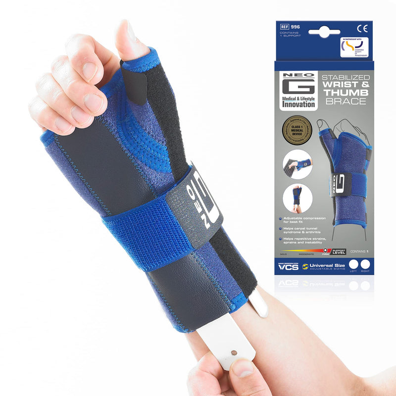 Neo G Wrist and Thumb Support Stabilized – Carpal Tunnel Wrist Splint – Wrist Support for Arthritis, Tendonitis, Joint Pain - Wrist Brace Adjustable Compression Hand Support Left Hand - NewNest Australia