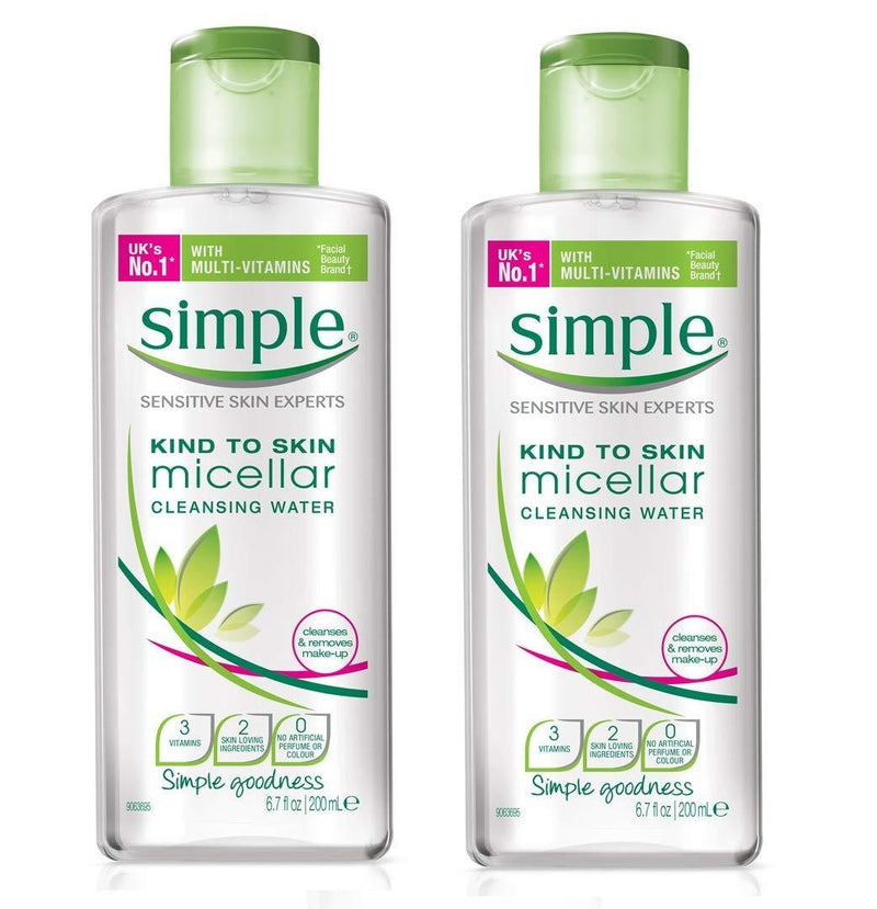 Simple Kind To Skin Micellar Cleansing Water 200Ml - Pack of 2 - NewNest Australia