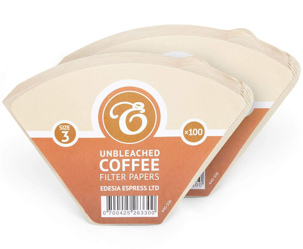 200 Size 3/102 Coffee Filter Paper Cones, Unbleached by EDESIA ESPRESS - NewNest Australia