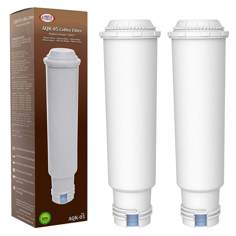 Aqua Crest AQK-05 Compatible Water Filters to fit Krups Claris F088 Aqua Filter Bean-to-Cup Coffee Maker and Espresso System (2) - NewNest Australia