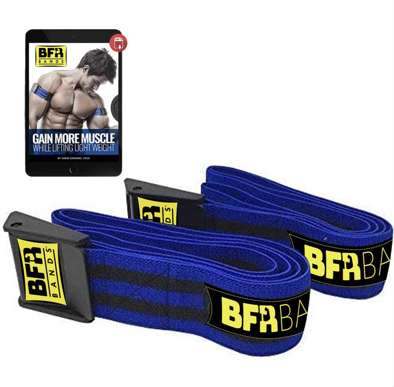 BFR BANDS Occlusion Training Bands, Blood Flow Restriction Bands for Arms, Legs or Glutes, Help Gain Muscle Without Lifting Heavy Weights, Strong Elastic Strap + Quick-Release Pro Bands 2pk - NewNest Australia