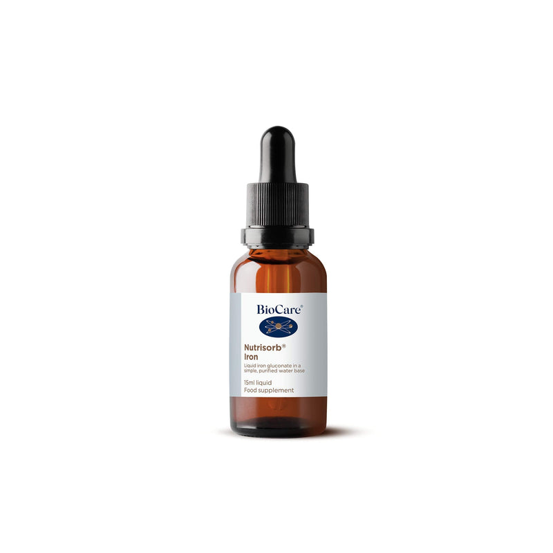 BioCare Nutrisorb Iron | Liquid Iron Gluconate in a Simple, Purified Water Base | Helps Form Red Blood Cells, Supports Energy and Reduces Tiredness and Fatigue | Vegan Friendly | 15 ml - NewNest Australia
