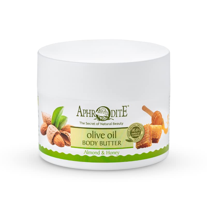 Aphrodite Comforting Body Butter with Almond & Honey - Organic Olive Oil Infused Body Butter to Support Skin Texture and Fight Free Radicals (200 ml / 6.76 oz) - NewNest Australia