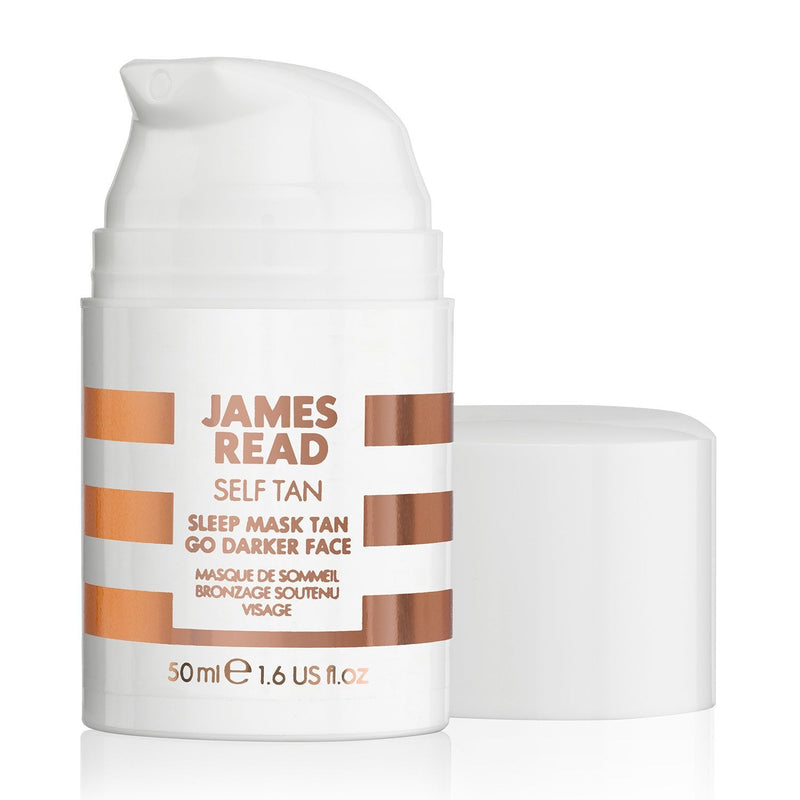 JAMES READ Sleep Mask Go Darker Face 50ml MEDIUM/DARK Overnight Gradual Self Tan Natural Colour Results Develops in 6-8 Hours, Enriched with Aloe Vera & Hyaluronic Acid Lasts up to 7 Days - NewNest Australia