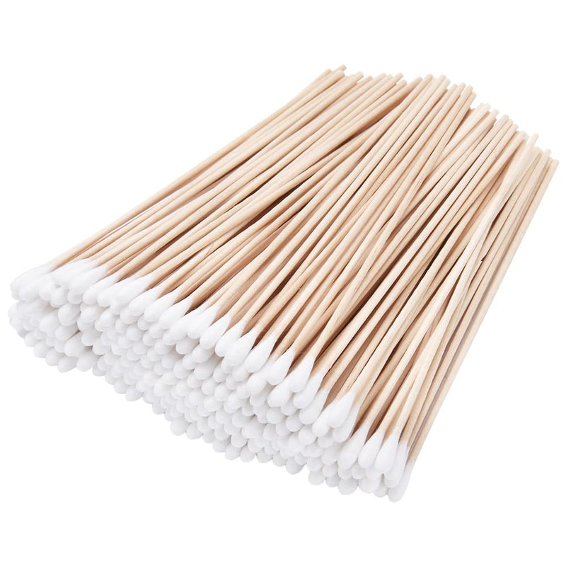 Ungfu Mall 200Pcs Long Wood Handle Cotton Swab Applicator Medical Swabs EAR CLEANING Cosmetic Tool makeup removal wound care Cotton Buds Sanitary Round Cotton Tip Swab Bud - NewNest Australia