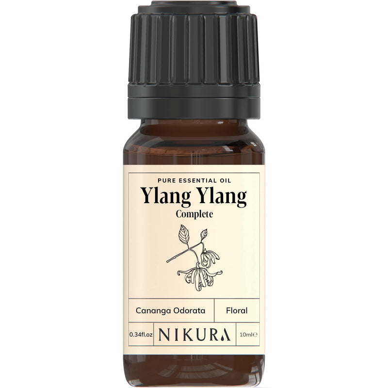 Nikura | Ylang Ylang (Complete) - 10ml - Essential Oil | Ylang Ylang Oil for Diffuser, Hair, Bath | Use in Aromatherapy Diffuser | Vegan, 100% Pure 10 ml (Pack of 1) - NewNest Australia
