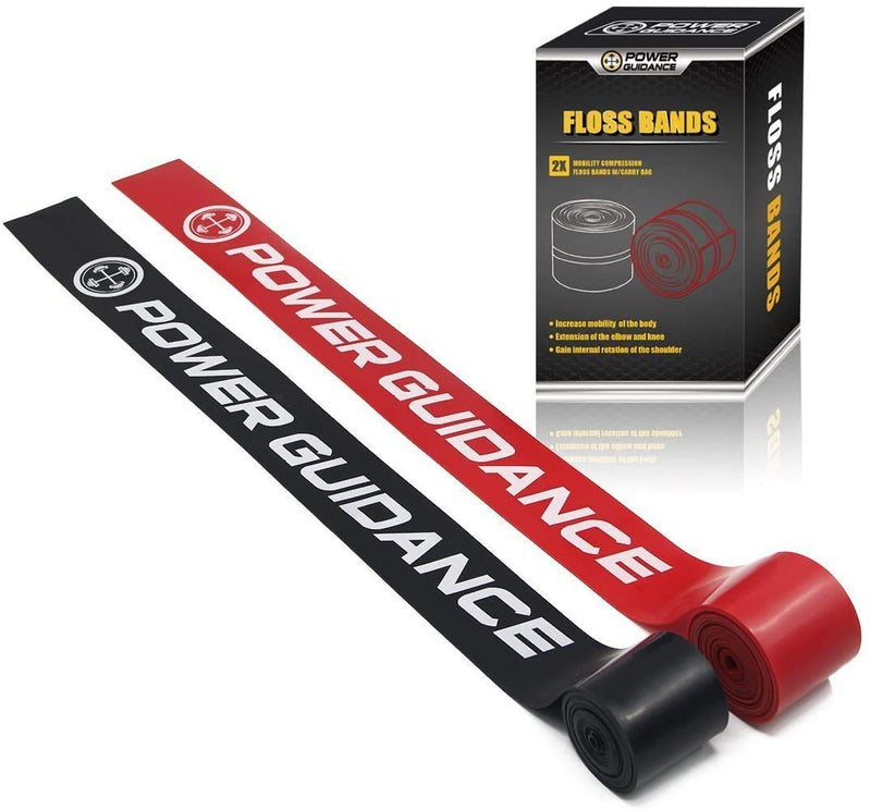 POWER GUIDANCE Floss Bands(2 Pack) - Compression Bands - Mobility & Recovery Bands - for Improving Movement, Warming Muscles , Increasing Circulation & Reducing Soreness - NewNest Australia
