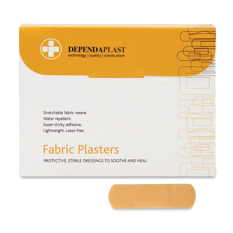 RELIANCE MEDICAL Dependaplast Advanced Fabric Plasters With Multi Directional Stretch. Water-Repellent, Wash Proof, Extra Thin, And Flexible. Super Sticky With Zinc Oxide (6cm X 2cm Box of 100) 6x2 cm (Pack of 100) - NewNest Australia