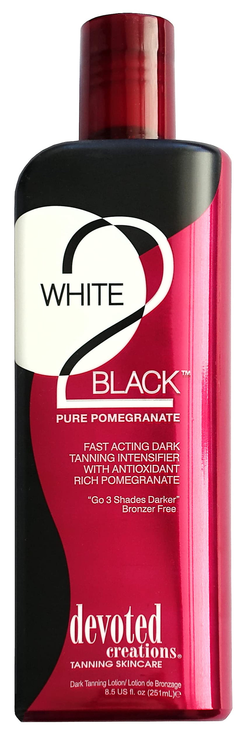 Devoted Creations White 2 Black Pure Pomegranate sunbed tanning lotion cream (250ml bottle) - NewNest Australia
