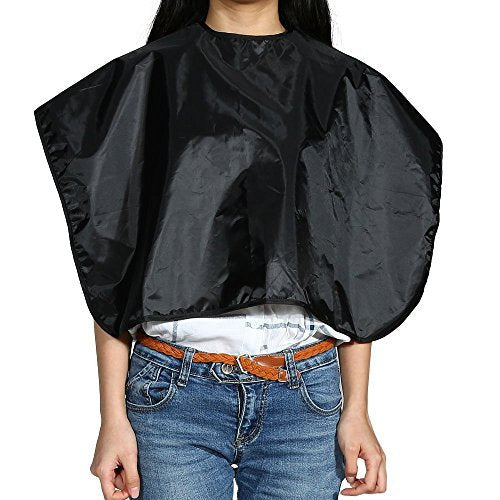 Waterproof Hair Dye Cape Hairdressing Salon Apron for Barbershop Water Resistant Hair Cutting Cape Black Shampoo Cloth Hair Cutting Collar Hair Dyeing Cape Non-Slip Neck Wrap for Hairdye - NewNest Australia