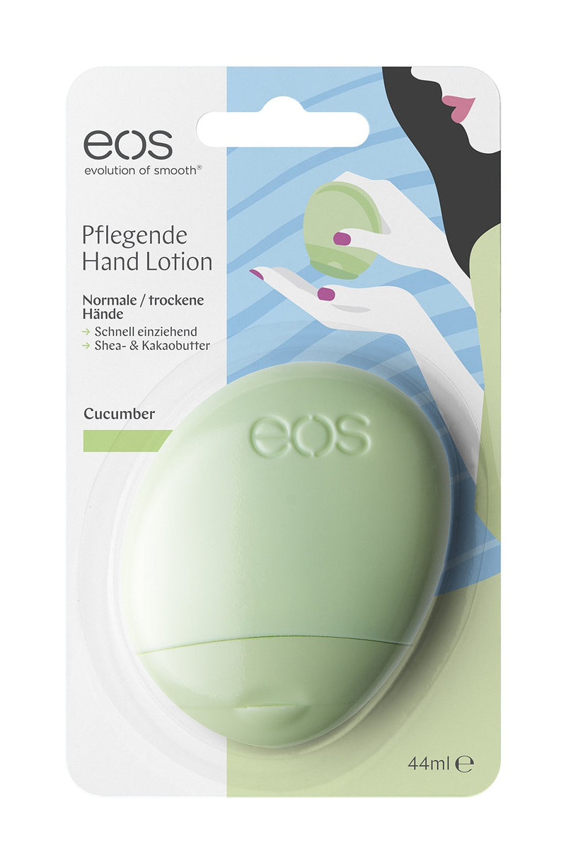 Eos hand lotion Cucumber, hand cream for normal skin, vegan moisturizer, intensive care for delicate hand, with shea butter & aloe, 1 x 44 ml Green - NewNest Australia