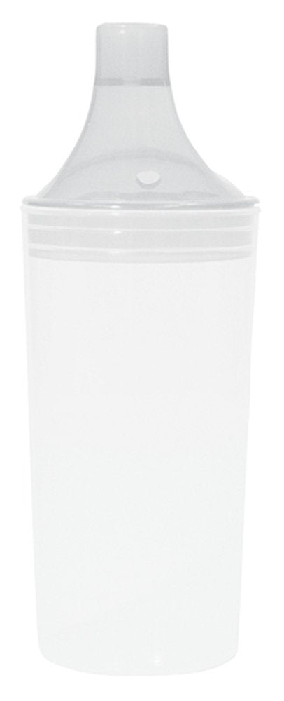 Drinking/Feeding Cup with 2 Spouts and Straw Holes. Small/Narrow Spout allows for drinking Liquids, Larger/Wider Spout for more Solid or Blended Food. Easy to hold and use. Reduces risk of Spillage. - NewNest Australia