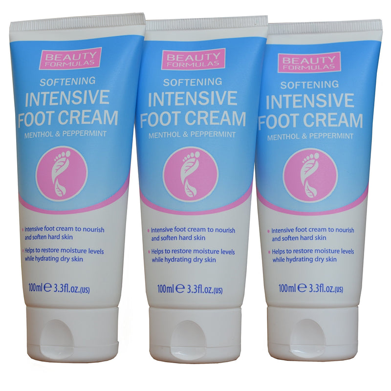 THREE PACKS of Beauty Formulas Intensive Foot Cream 100ml - NewNest Australia