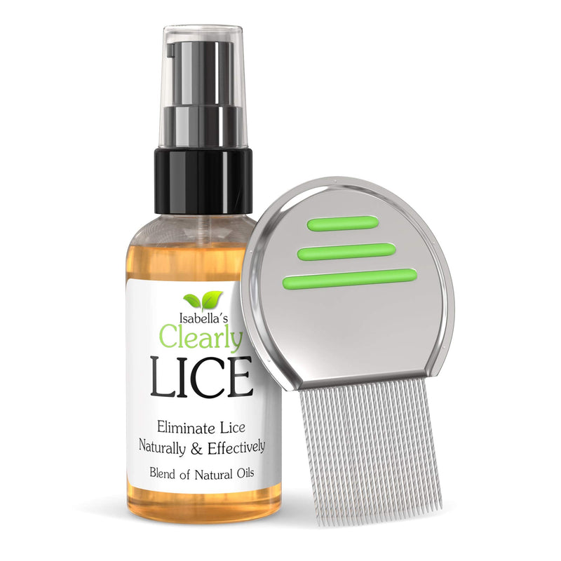 Clearly LICE, Powerful Lice Treatment of Natural Oils Proven to Eliminate Lice, Nits. No Toxins or Harsh Chemicals. Remover and Repellent with Neem, Rosemary, Cedarwood + Free Nit Comb (60ml) 60 ml (Pack of 1) - NewNest Australia