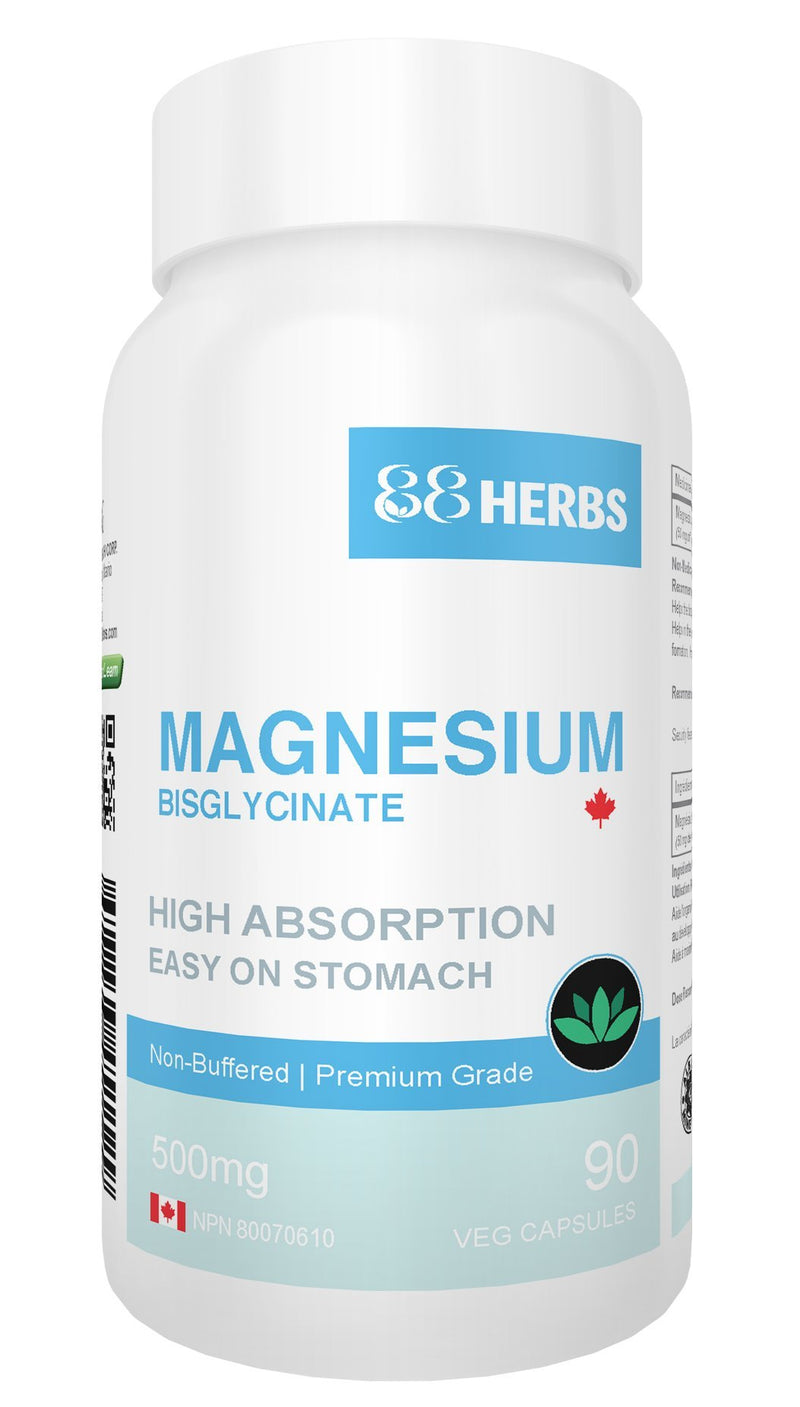 Magnesium Bisglycinate – Highest Absorption – Premium Grade – No Fillers – Non Buffered – 90 Veg Caps – 500mg Magnesium Bisglycinate per Cap (50mg Elemental Magnesium) - NewNest Australia